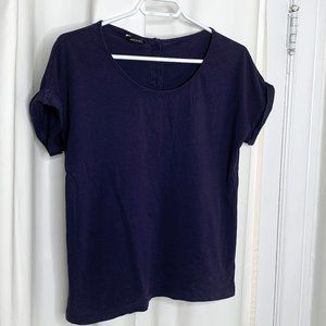 Button up back cuff sleeve Monki t-shirt